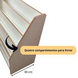 Estante Infantil Expositor Porta Livros Revisteiro de Mdf Montessori-dumbo - 7
