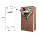 Ver imagem 3 de Guarda Roupa com Ziper Cabideiro Portatil Arara Organizador Prateleira Multiuso Praia Camping Rosa