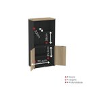 Ver imagem 6 de Armário Misto para Escritório com Nicho e Portas com Chave 159,6cm P25 Pandin Branco/Preto/Noce Marr