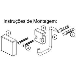 Gancho Multiuso Aço Inox Toalheiro Porta Roupas Toalhas com Kit Instalação - 4