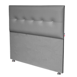 Cabeceira Cama Box Casal Durasi 05 Corino Cinza 140 X 60 Rbl - 1