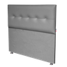 Cabeceira Cama Box Casal Durasi 05 Corino Cinza 140 X 60 Rbl - 1