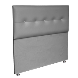 Cabeceira Cama Box Casal Durasi 05 Corino Cinza 140 X 60 Rbl - 2