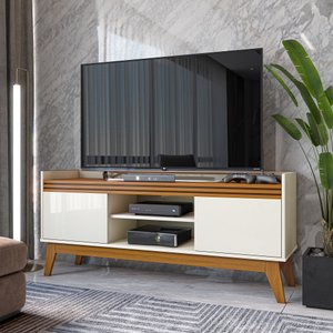 Rack para Tv até 55 Polegadas Ripado Astúrias 2 Portas 136cm