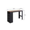Ver imagem 4 de Mesa Bancada Gourmet 135cm para 4 Lugares Preto Montana