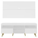 Ver imagem 3 de Rack Com Painel Tv 65" Retrô Flórida Multimóveis V3133 Branco/Natural Branco/Natural