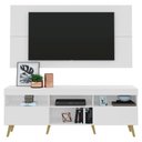 Ver imagem 1 de Rack Com Painel Tv 65" Retrô Flórida Multimóveis V3133 Branco/Natural Branco/Natural