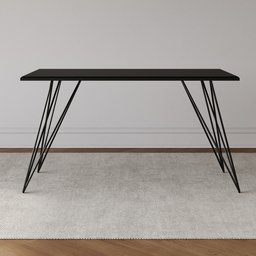 Conjunto Mesa de Jantar Trama com 6 Cadeiras Paris Base Preto e Tampo Preto 140 Cm - 3