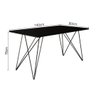 Conjunto Mesa de Jantar Trama com 6 Cadeiras Paris Base Preto e Tampo Preto 140 Cm - 5