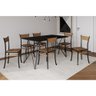 Conjunto Mesa de Jantar Trama com 6 Cadeiras Paris Base Preto e Tampo Preto 140 Cm - 1