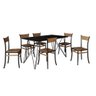 Conjunto Mesa de Jantar Trama com 6 Cadeiras Paris Base Preto e Tampo Preto 140 Cm - 2