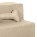 Ver imagem 4 de Escada Pet Escadinha Cachorro Gato Rampa Pet Ossinho Suede bege