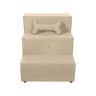 Escada Pet Escadinha Cachorro Gato Rampa Pet Ossinho Suede bege - 3