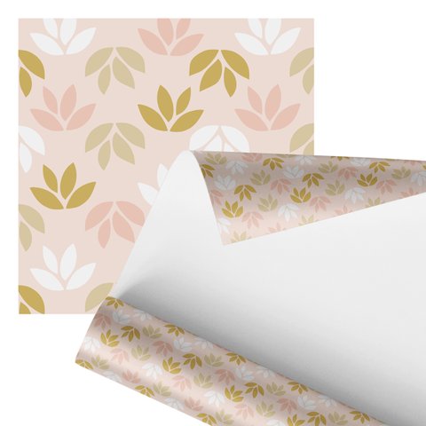 Papel de Parede Adesivo Folhas Coloridas Minimalista 2,80m