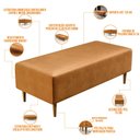 Ver imagem 3 de Puff Decorativo Sala de Estar Bali W01 Pés Palito 120x50cm Couríssimo Whisky - Lyam Decor