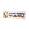 Placa Sinalização Somente Pessoas Autorizadas Aviso Madeira 100% Mdf na Cor Branca - 3