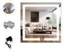Ver imagem 3 de Espelho Quadrado Iluminado 60x60cm Iluminado 2 Leds Luxo