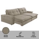 Ver imagem 3 de Sofá Gaia Veludo 02 Módulos 80 Cm B25cm Meu Sofá Online B002 Veludo Capuccino