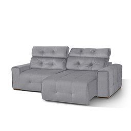 Sofá Retrátil e Reclinável Jaguar 1,80m - Fortbello Estofados:cinza - 2