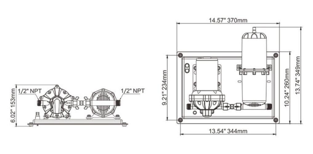 Conjunto Seaflo Pressurizadora 3.0 12v 45psi + Tanque - 3