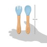 Kit talheres em silicone e bambu 6M+ Buba Azul - 1