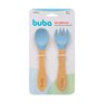 Kit talheres em silicone e bambu 6M+ Buba Azul - 3