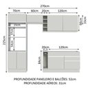 Ver imagem 4 de Armário de Cozinha Completa 270cm Branco Jade Madesa 09