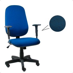 Cadeira de Escritório Presidente Giratória Ergonômica Azul - 4