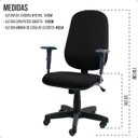 Ver imagem 2 de Cadeira de Escritório Presidente Giratória Ergonômica Azul