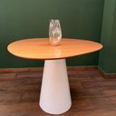 Ver imagem 3 de Mesa de Jantar Cone Redonda Orgânica Sol 90x80cm Madeira e Laca