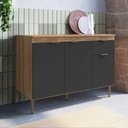 Ver imagem 1 de Armário Balcão com Tampo 3 Portas 1 Gaveta 120cm Modulada Veneza