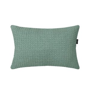 Almofada Retangular Algodão Favo de Mel Verde 30x50cm