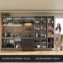 Ver imagem 3 de Armário De Cozinha Completa Suspenso 320Cm Cinza