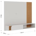 Ver imagem 3 de Painel para Tv Home Suspenso Ambiente Jurerê Off White Matte Freijó – Colibri