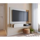 Ver imagem 1 de Painel para Tv Home Suspenso Ambiente Jurerê Off White Matte Freijó – Colibri