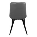 Ver imagem 5 de Kit 2 Cadeiras Haifa Livia Tábata Poltrona Estofada Pu Vintage Retro Pés Preto - Cinza