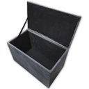 Ver imagem 6 de Puff Baú Banqueta Retangular Organizar e Decorar Suede 60cm Cinza