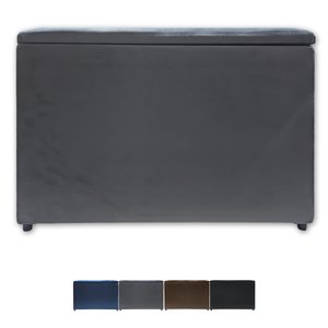 Puff Baú Banqueta Retangular Organizar e Decorar Suede 60cm Cinza