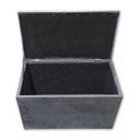 Ver imagem 2 de Puff Baú Banqueta Retangular Organizar e Decorar Suede 60cm Cinza