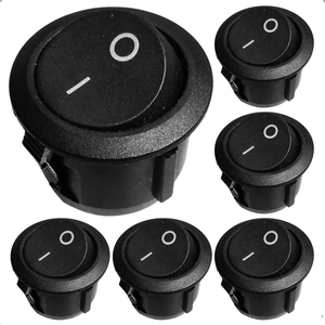 Kit 6 Chave Gangorra Botão Interruptor Pinos