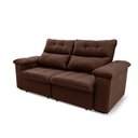 Ver imagem 6 de Sofá Retrátil Reclinável Verona 2,00m Suede Velut Molas Ensacadas - King House