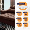 Ver imagem 3 de Sofá Retrátil Reclinável Verona 2,00m Suede Velut Molas Ensacadas - King House