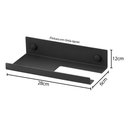 Ver imagem 2 de Porta Papel Higiênico Preto Fosco Metal Parede Papeleira Top