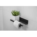 Ver imagem 4 de Porta Papel Higiênico Preto Fosco Metal Parede Papeleira Top