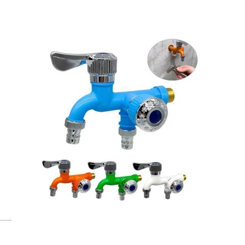 Torneira Esfera Tanque E Máquina Duas Saídas Bico 1/2