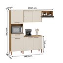 Ver imagem 4 de Armario Cozinha com Balcão Pop com 6 Portas e 1 Gaveta Canelato/off White