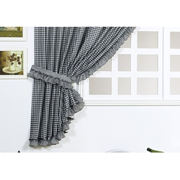 cortina para cozinha 200cm x 160cm curtinas trabalhadas e mais alças de tecido - 4