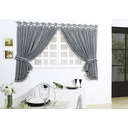 Ver imagem 3 de cortina para cozinha 200cm x 160cm curtinas trabalhadas e mais alças de tecido