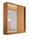 Ver imagem 1 de Guarda-roupa Solteiro Espelho 1,80m 100%mdf - Veneza-nature - Bianchi Móveis