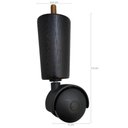 Ver imagem 2 de Conjunto de 4 Pés Cama Box Solteiro Casal Pés para Móveis Rodizio Madeira Tabaco